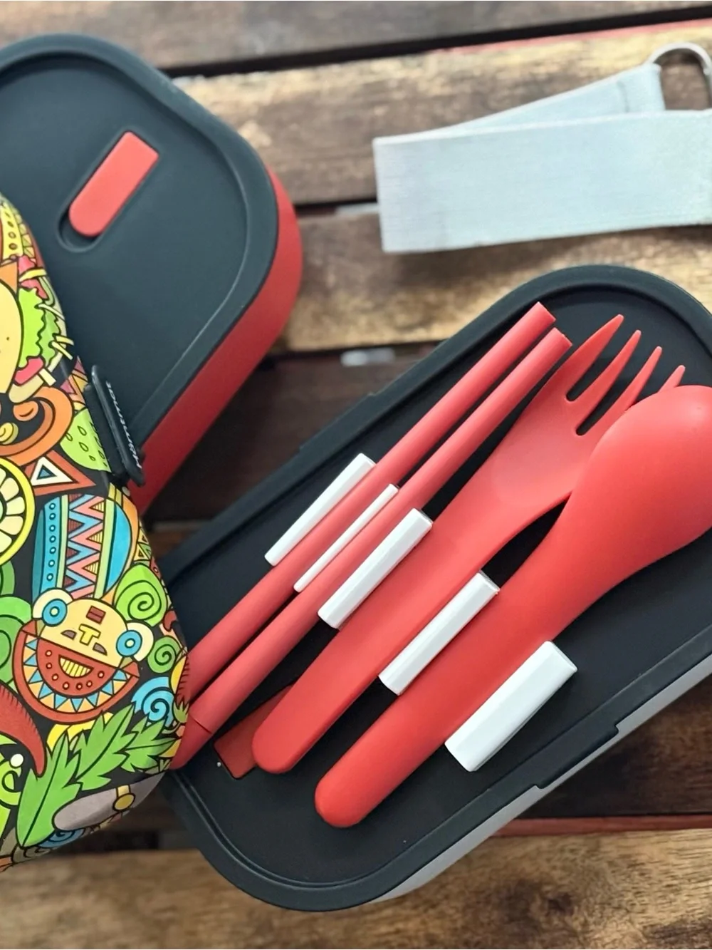 Bento Box Lunch Container with Compartments, Microwave & Dishwasher Safe